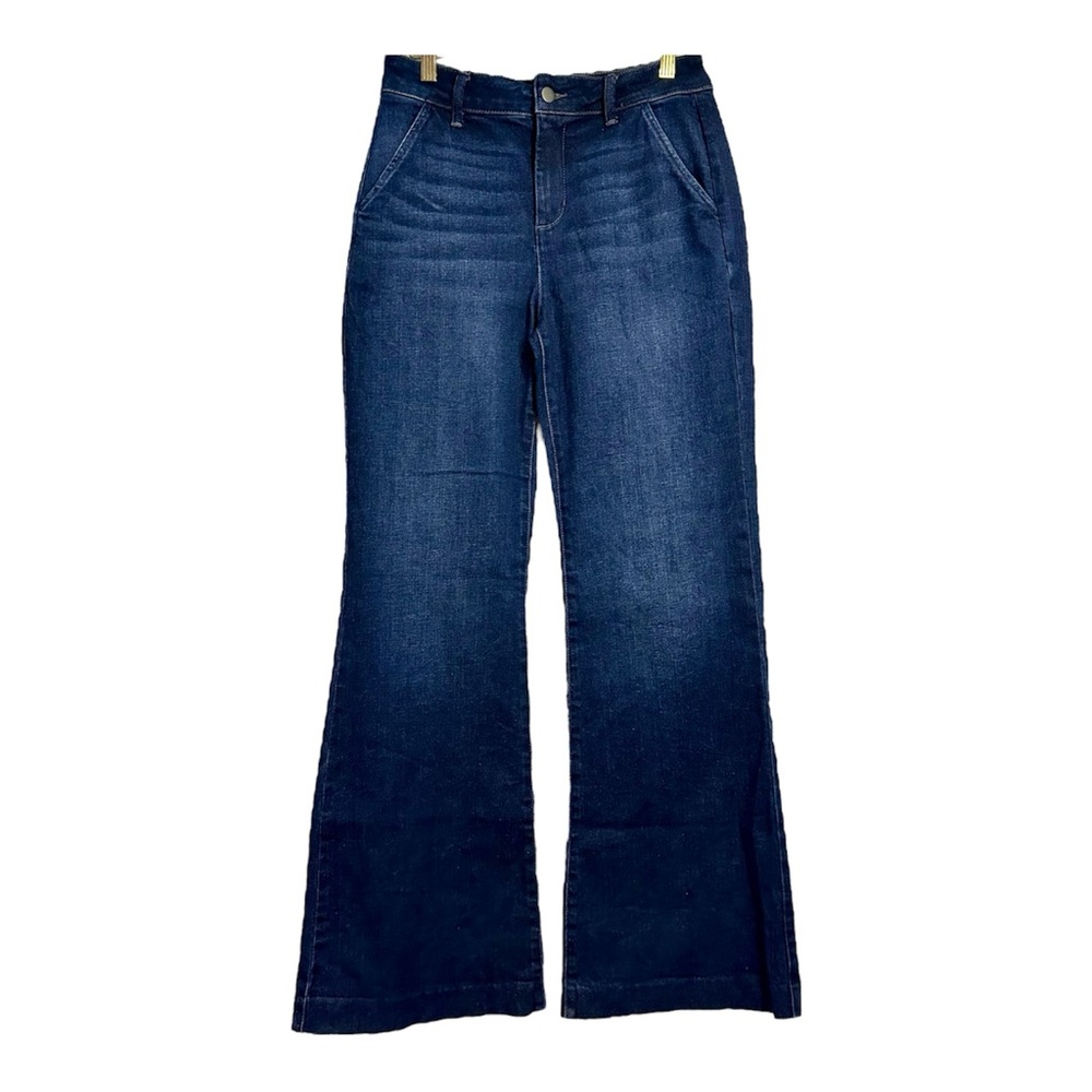 Evereve Dark Wash Wide Leg Flare Jeans Trousers Size 27 X‎ 32